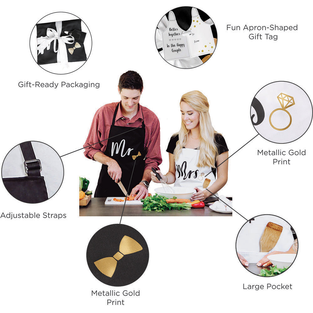 Mr. & Mrs. Couples Apron Gift Set