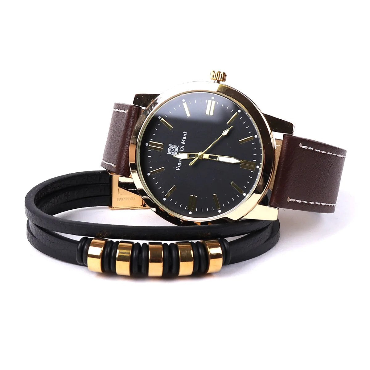 Men's Watch & Bracelet Gift Set