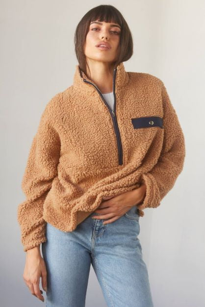 Wifey Mocha Pull Up Jacket
