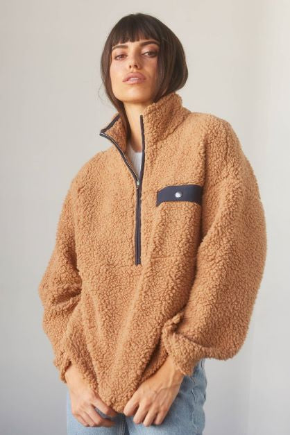 Wifey Mocha Pull Up Jacket