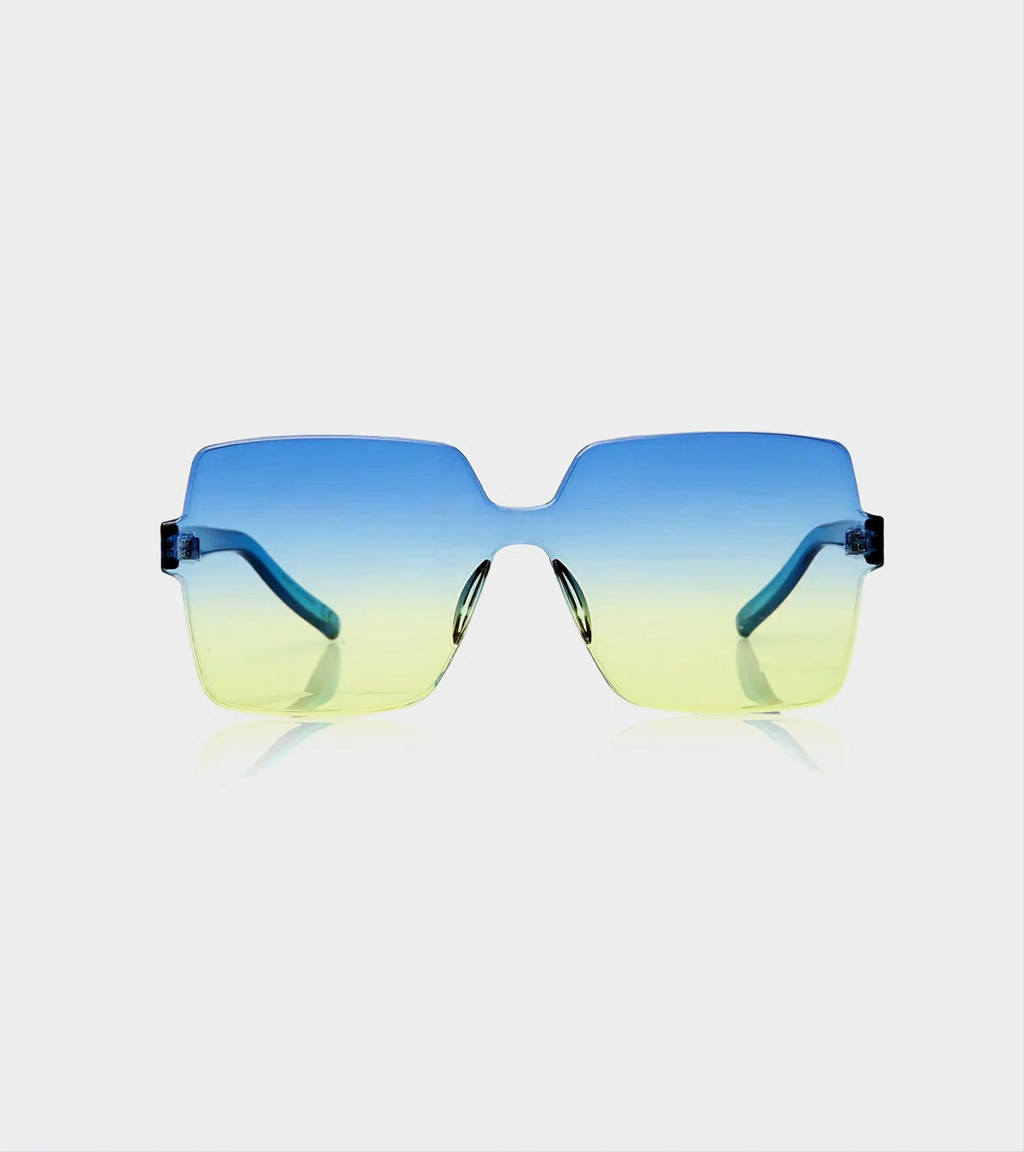 Oversized Square Blue Sunglasses