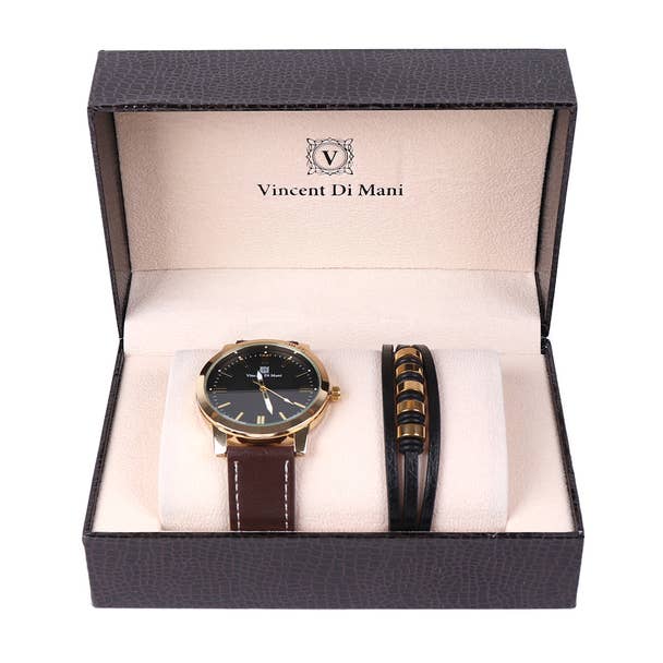 Men's Watch & Bracelet Gift Set
