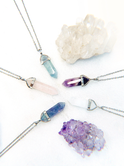 Crystal Point Pendant Necklace