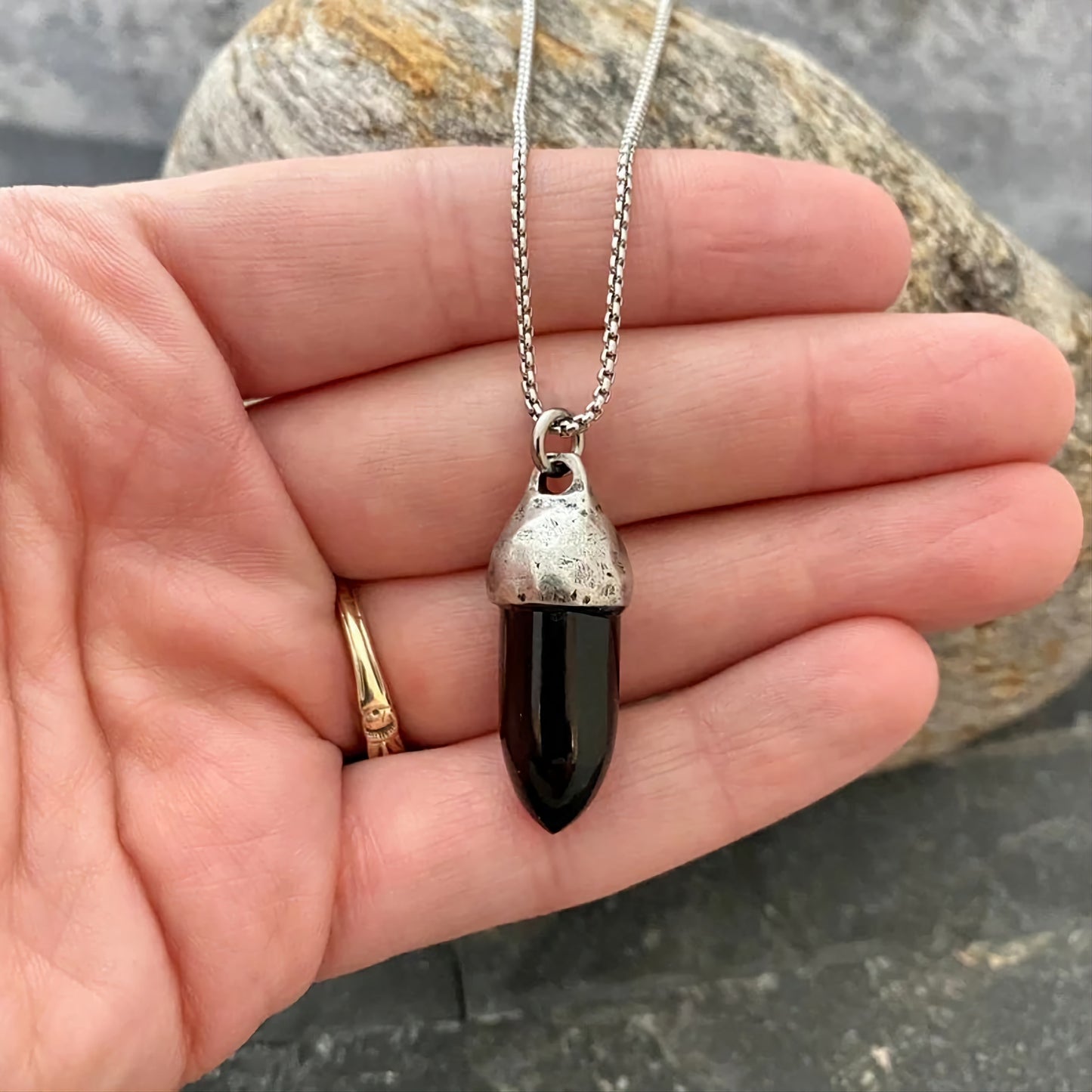 Black Onyx Gemstone Necklace