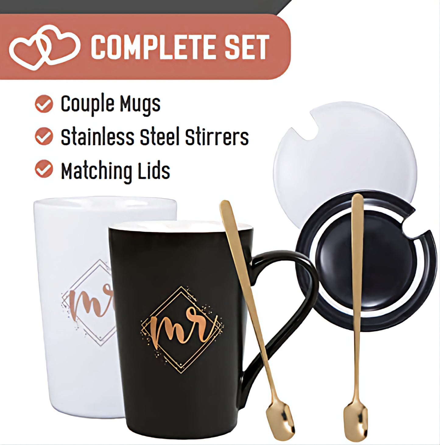 Mr and Mrs Ceramic Mug Set
