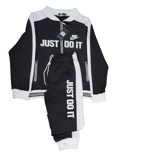 Men's Black & White Track Suit