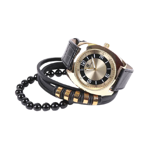Men's Watch & Bracelet Set