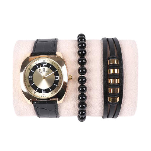 Men's Watch & Bracelet Set