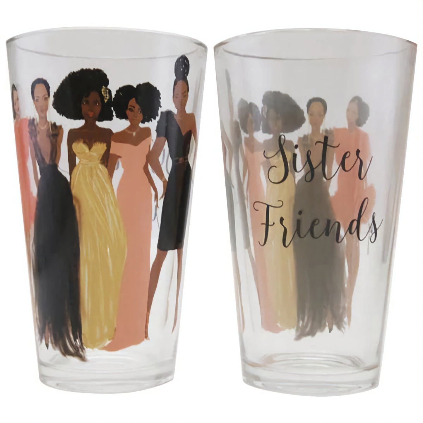 Sister Friends Drinking Glass Set