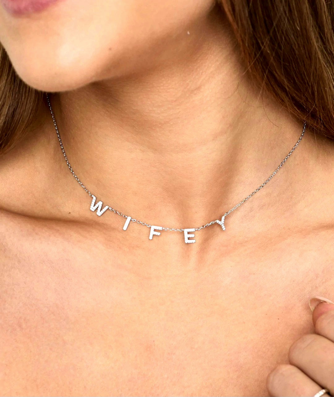 WIFEY Letter Necklacke