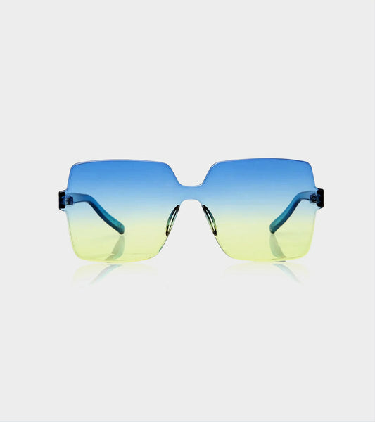 Oversized Square Blue Sunglasses