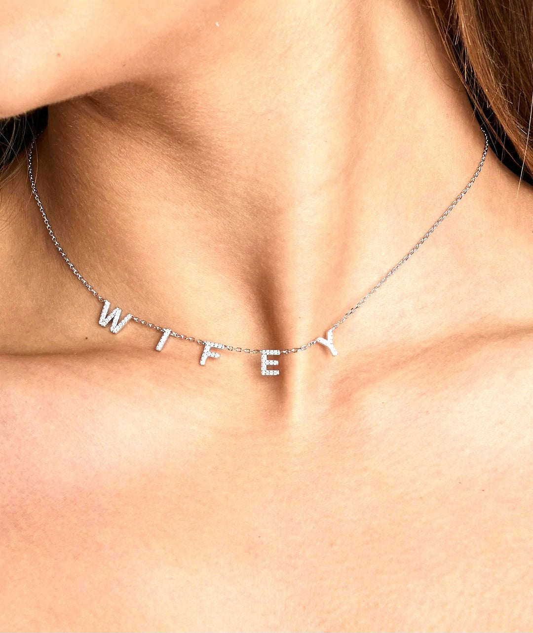 WIFEY Letter Necklacke